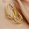 Gold-Plated Circular Hoop Earrings