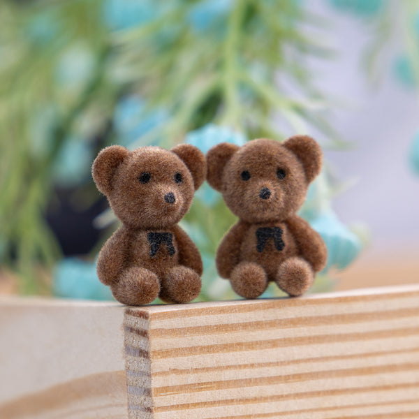 Dark Brown Mini Teddy Earring