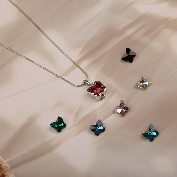 7 Butterfly Charms Changeable Necklace