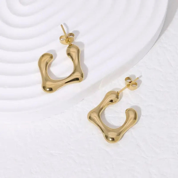 Anti tarnish new style hoop earrings