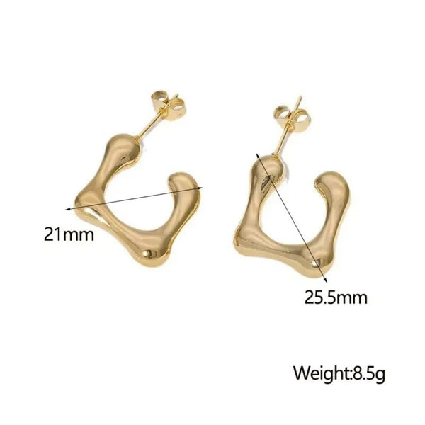 Anti tarnish new style hoop earrings