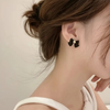 Love Korean Black Bow Earrings