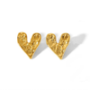 Anti tarnish small heart earrings