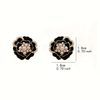 Black pearl flower Earring