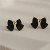 Love Korean Black Bow Earrings