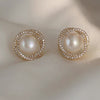 Combo Of 4 Rhinestone Pearl Earrings