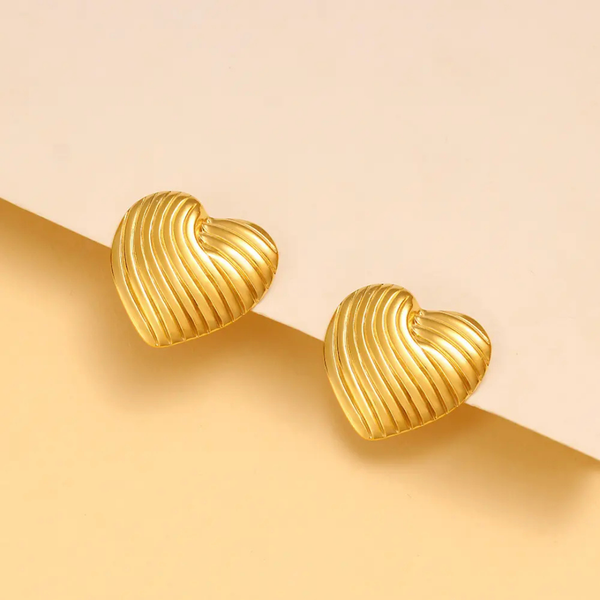 Anti tarnish gold type earrings