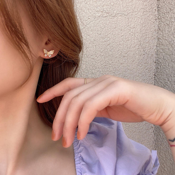 Long Chain Butterfly earrings