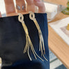 Golden Tassel chain earrings