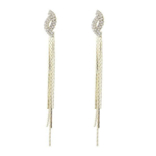 Golden Tassel chain earrings