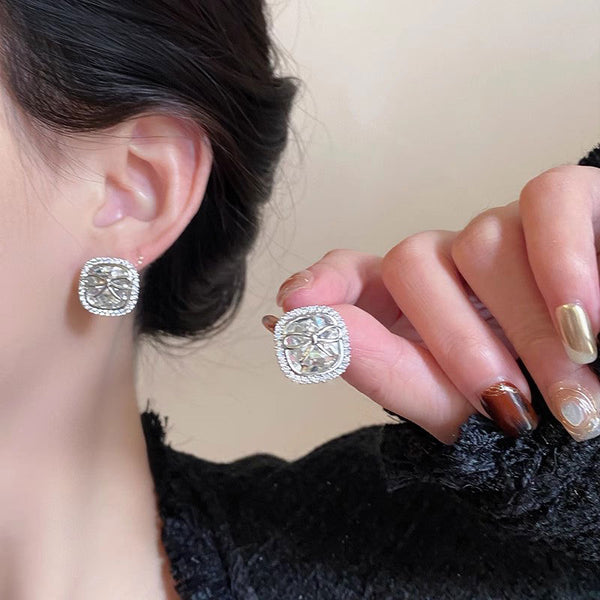 Silver Rhodium Plated Earrings