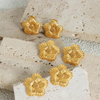 Anti tarnish gold flora earrings
