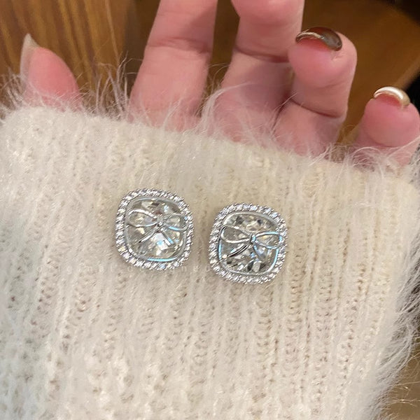 Silver Rhodium Plated Earrings