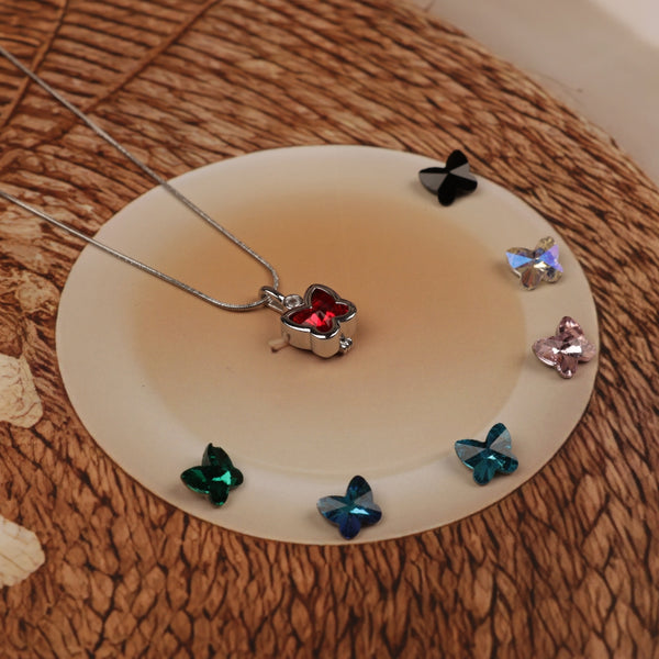 7 Butterfly Charms Changeable Necklace