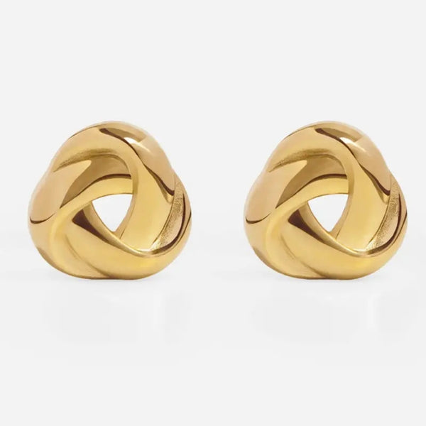 Anti Tarnish Spiral Flower Stud Earring