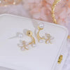 Gold Floral Pearl Earrings
