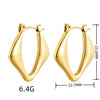 Anti tarnish classy Triangle gold hoops earrings