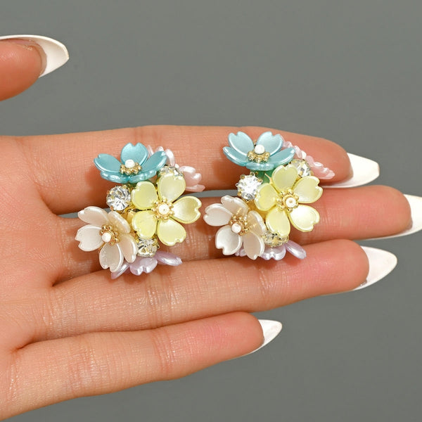 Floral Heavy Design Earrings