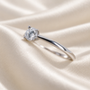 S925 Silver Classic Solitaire Adjustable Ring