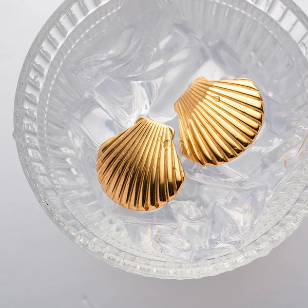 Anti Tarnish Sea Shell Stud Earring