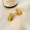 Anti tarnish gold stud earrings