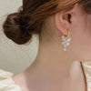 Long tassel hoops earrings