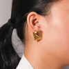 Anti tarnish golden earrings