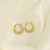 Anti tarnish gold unique earrings