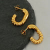 Anti tarnish half hoop earrings