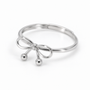 S925 Silver Elegant Bow Adjustable Ring