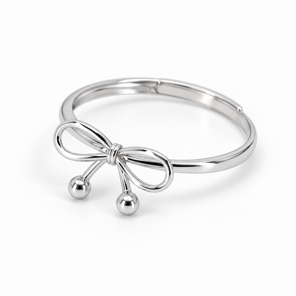S925 Silver Elegant Bow Adjustable Ring