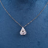 Silver Necklace with Teardrop and Triangle Pendant