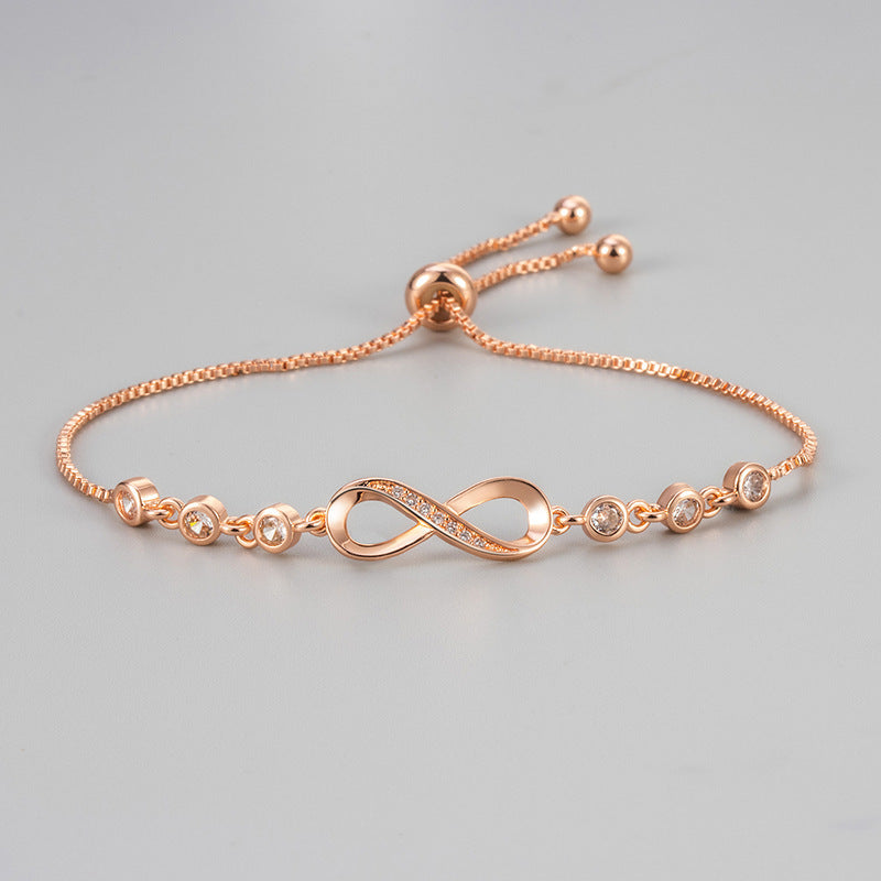 Rose Gold Plated Adjustable Charm Bracelet