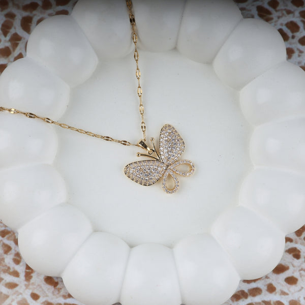 ROSE GOLD BUTTERFLY NECKLACE