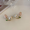 Combo Of 2 Spring Bloom Pink Tulip Earrings