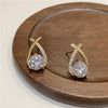 Pack Of 2 Crossover & Swan Drop Earrings