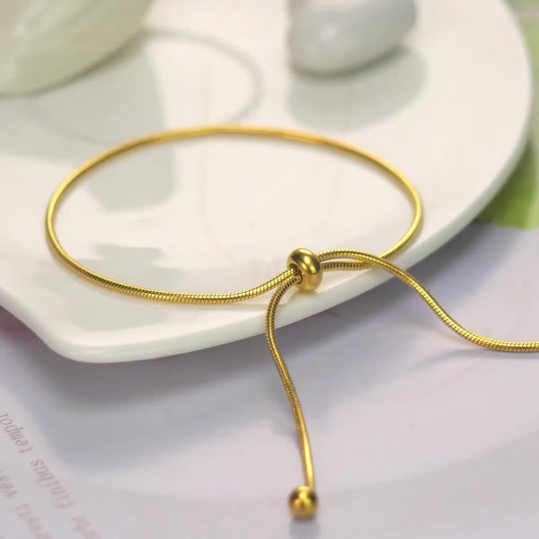 Classic Gold Adjustable Snake Chain Bracelet