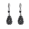 Elegant Black Crystal Drop Earrings