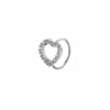Heart with Diamonds Hoop Nose Ring
