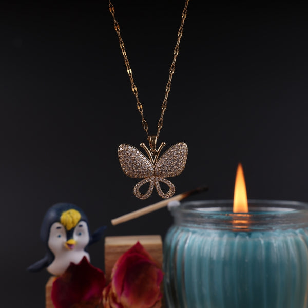 ROSE GOLD BUTTERFLY NECKLACE