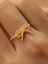 Twisted Rope Bow Knot Ring