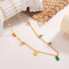 Gold Plated Multicolor Zirconia Necklace