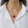 Rhinestones Love Heart Necklace Pendant