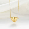 Gold Plated Heart Cut Pendant Necklace