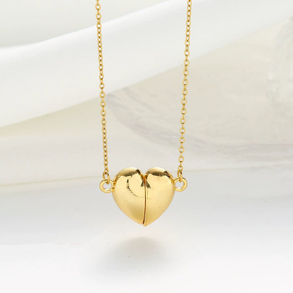 Gold Plated Heart Cut Pendant Necklace
