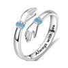 Blue Rhinestone Cute Hand Ring