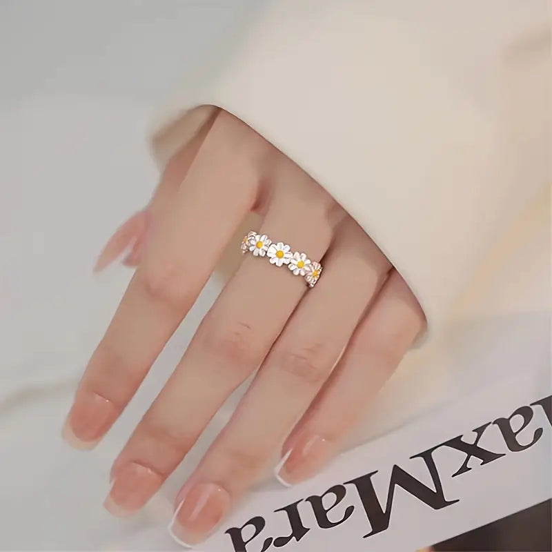 Cute Daisy Sun Flower Ring