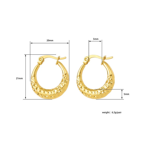Anti tarnish gold unique earrings