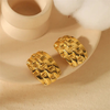 Anti tarnish golden shine stud earrings