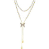 Pearl Necklace with Butterfly Pendant